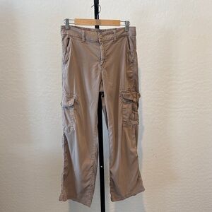 American Eagle Outfitters Tan Wide Leg Cargo Pants